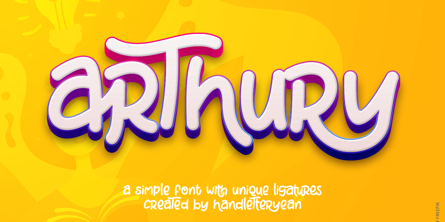 Arthury Font preview